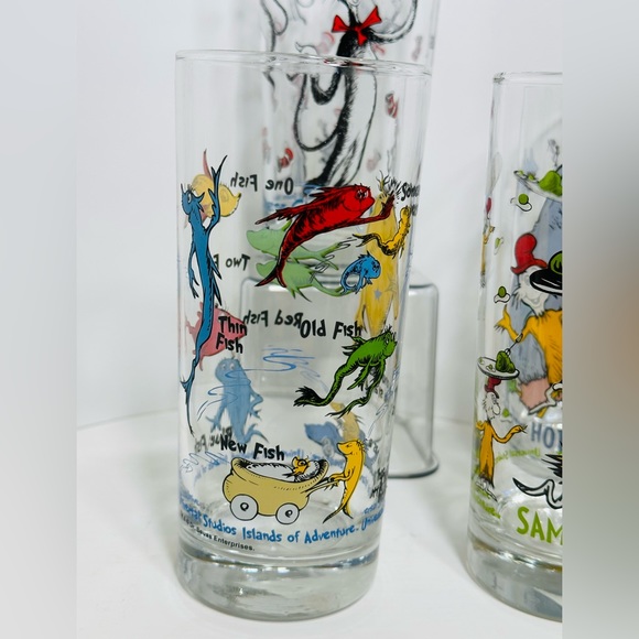 Vintage COLLECTIBLE Set Of 6 Dr Seuss Pint Glass Tumblers NEW - Picture 3 of 13